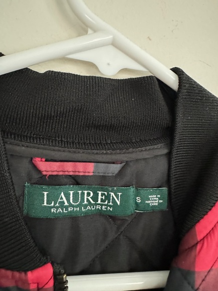 Lauren Ralph Lauren Quilted Vest Red & Black Women’s Size Small - Picture 3 of 4